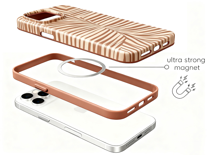 IMD magnetic stripe phone case